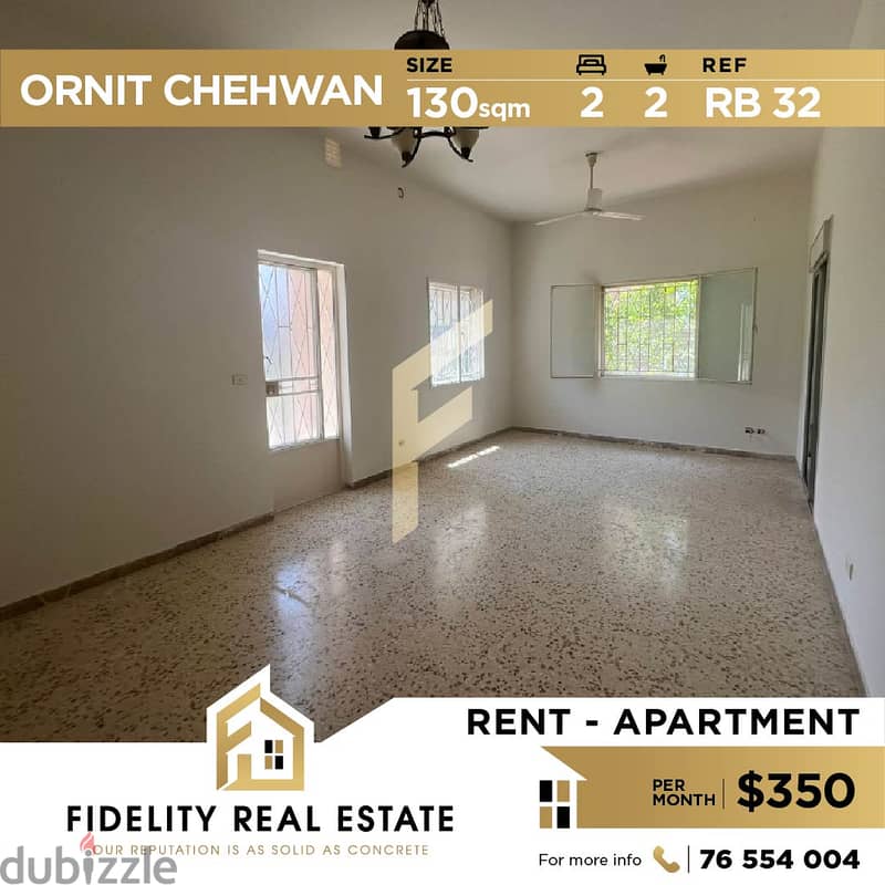 Apartment for rent in Qornet Chehwan RB32 0
