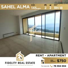 Apartment for rent in Sahel Alma RH18 0