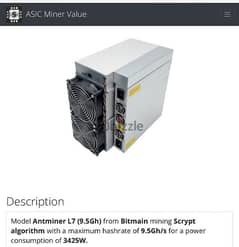 “Looking for used L7 Crypto Miner Machines in very good condition “