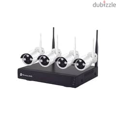 WIRELESS CCTV CAMERA KIT 4 CHANNELS + NVR - كاميرات مراقبة لاسلكية