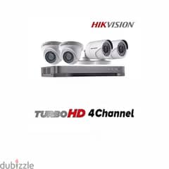 HIKVISION 4 CAMERA + XVR 4 CHANNELS - كاميرات مراقبة 0