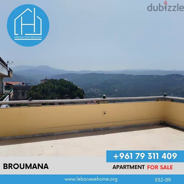 شقة للبيع في برمانا مع منظر بحر Apartment for sale broumana Lebanon 1