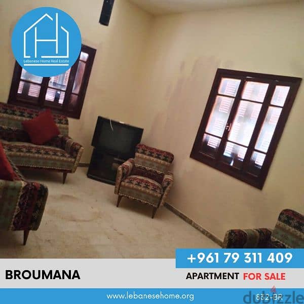 شقة للبيع في برمانا مع منظر بحر Apartment for sale broumana Lebanon 6