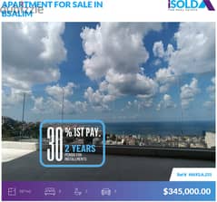 Lease-to-Own, 187m2 apartment + sea view for sale in Bsalim