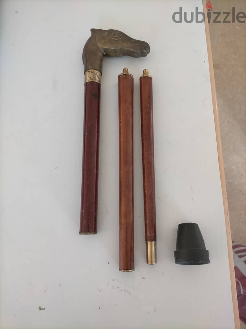 Matching Brass Handled Umbrella and Walking Stick 1
