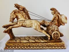 Beautiful Roman chariot with Romans and horses - Soapstone 0