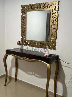 table and mirror