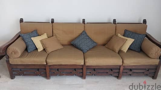 Solid Wood Sofa Set