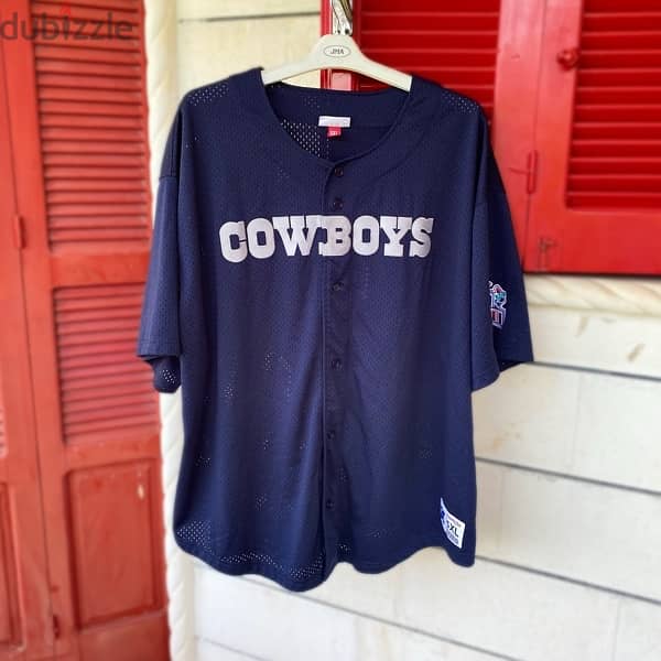 MITCHELL & NESS Cowboys Super Bowl Oversized Shirt. 0