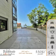 Bikfaya | Brand New 165m² + 165m² Terrace | Open View | Semi Furnished 0