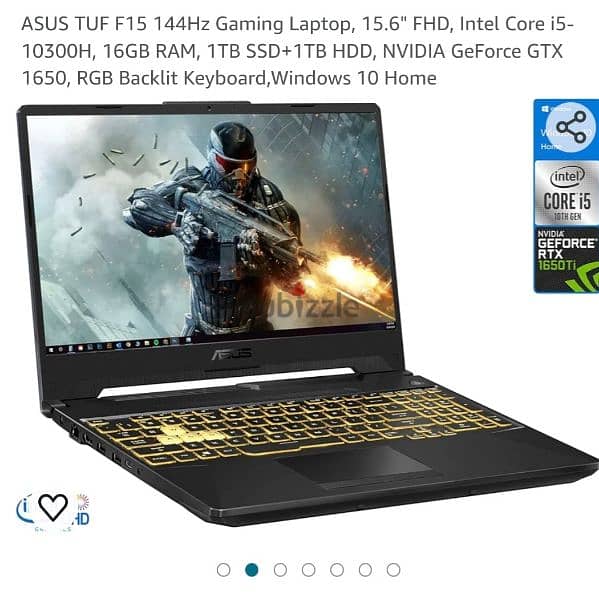 gaming laptop azus tuf f 15 10 th 4