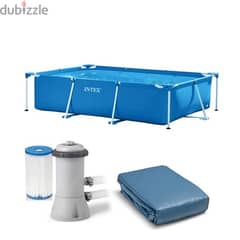 intex pool 2.60x1.60x65 with filter and cover 0