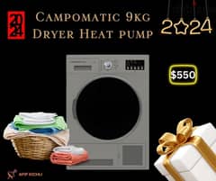 Campomatic Dryer 9kgs Heat Pump Inverter كفالة شركة