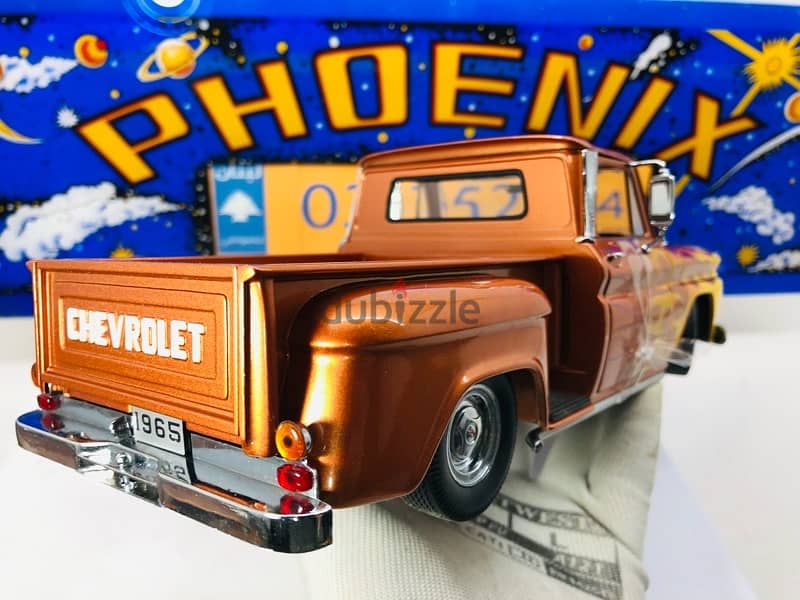 1/18 diecast Chevrolet C-10 1965 Lowrider Pickup Metallic ORANGE 8