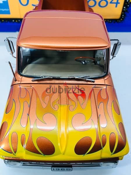 1/18 diecast Chevrolet C-10 1965 Lowrider Pickup Metallic ORANGE 9