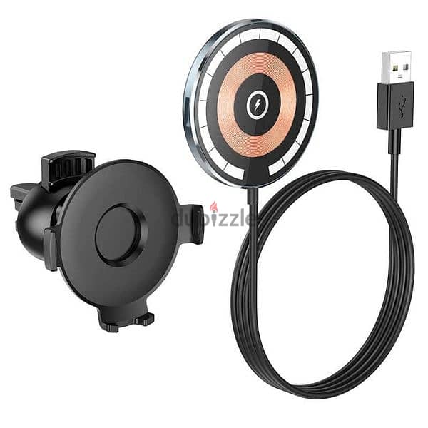 Hoco CW42 15W Magsafe Magnetic Wireless Charging Car Holder Mount 1