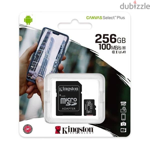 Kingston Micro SD Card 64GB to 512GB - 100 MB/s Class 10 3