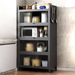 5-Layer Kitchen Cabinet, Metal Storage Shelving Rack