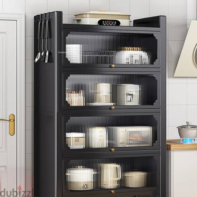 5-Layer Kitchen Cabinet, Metal Storage Shelving Rack 1