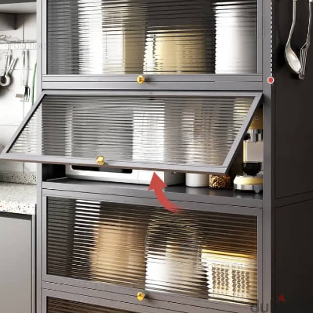 5-Layer Kitchen Cabinet, Metal Storage Shelving Rack 3