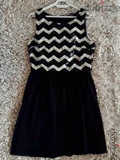 Forever 21 black and gold dress