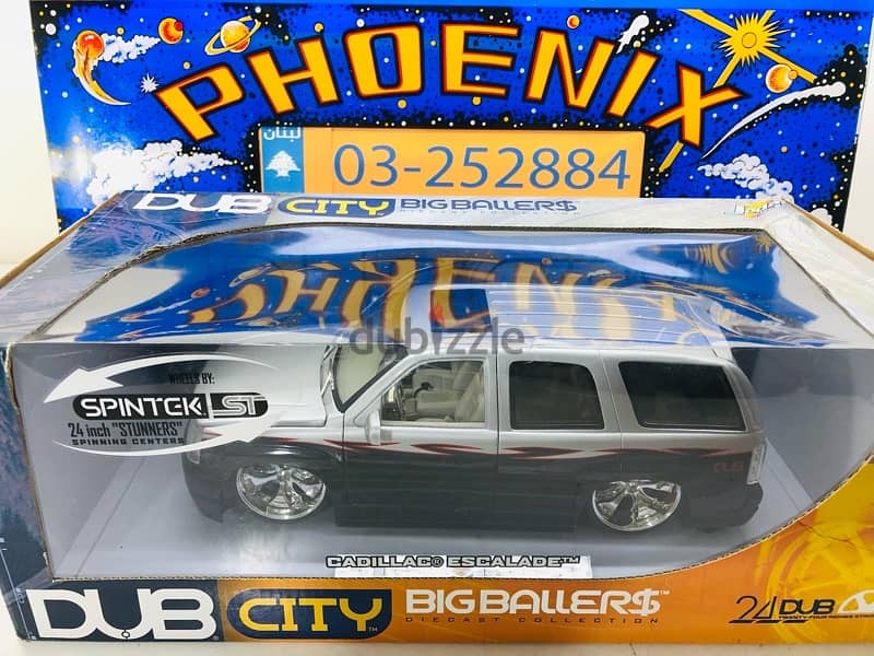 1/18 diecast Cadillac Escalade DUB CITY Spinner Rims (Out of Print) 7