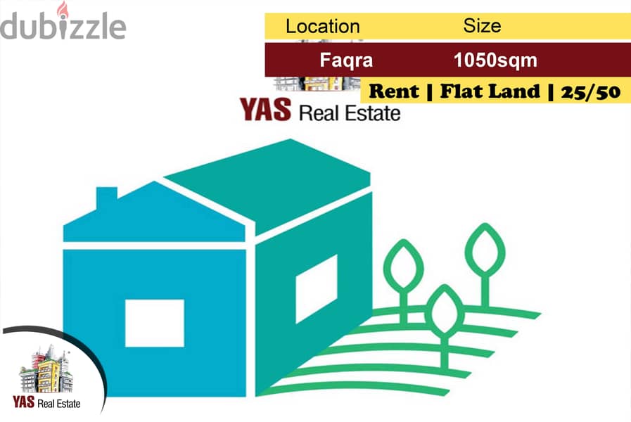 Faqra 1050m2 | Prime Location | Flat | 20/50 | Main Road | MY | 0