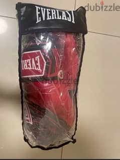 boxing gloves and kontact shinguards
