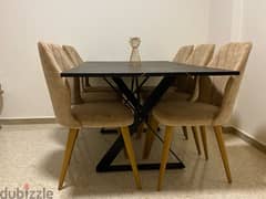 used new dining table with chairs