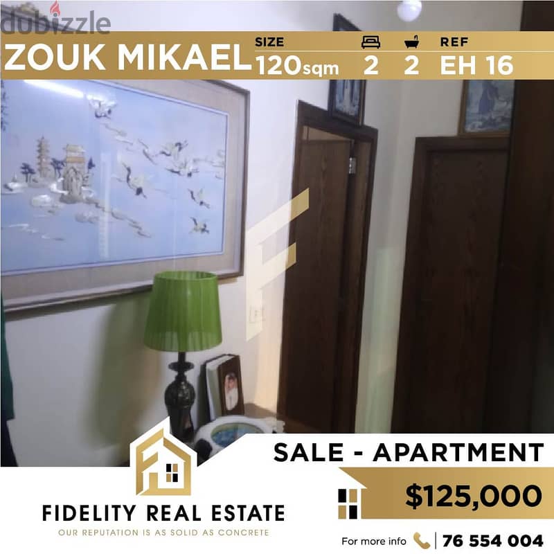 Apartment for sale in Zouk Mikael EH16 0