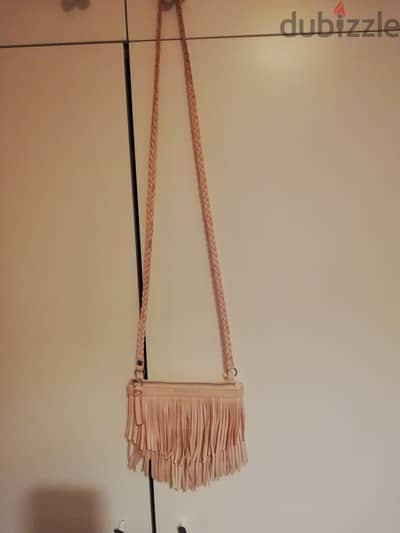 Pink leather bag