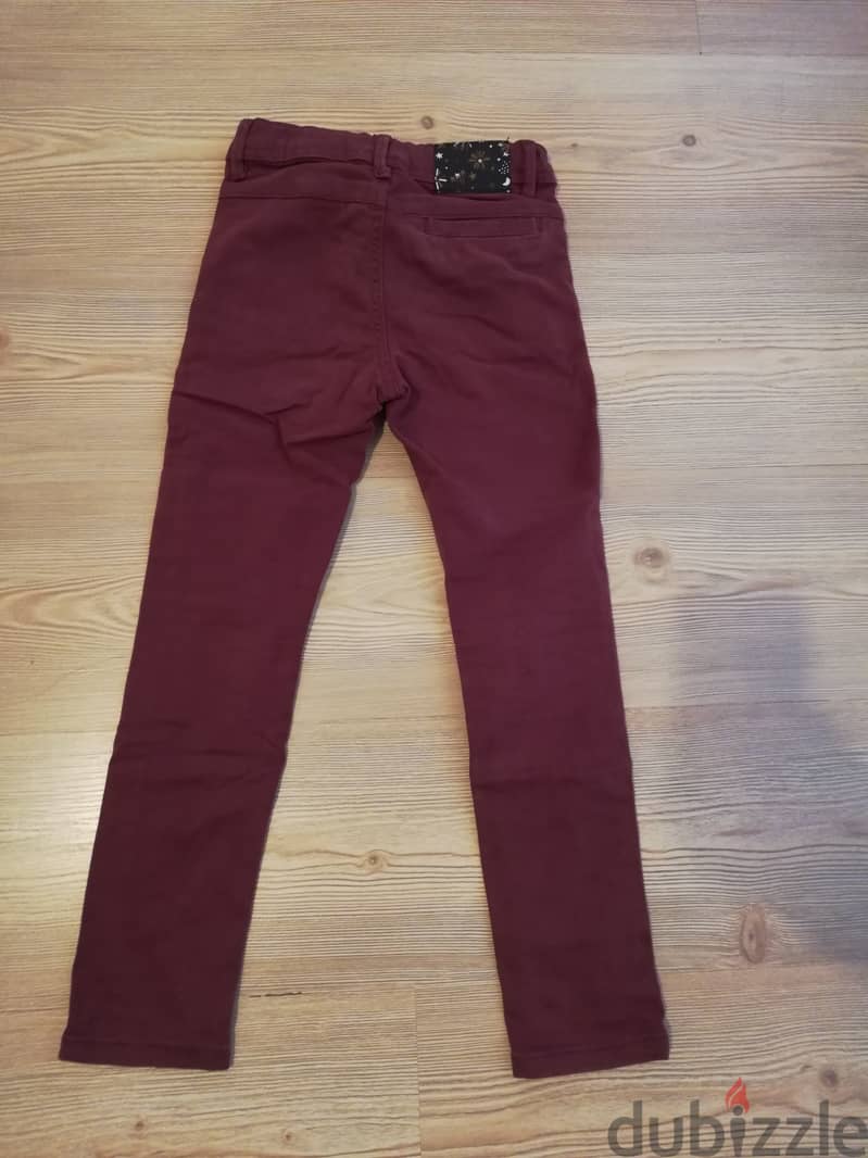 tape a loeil pants burgundy 1