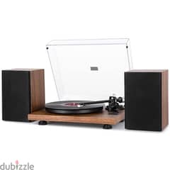 1 by ONE Bluetooth Turntable HiFi System with 36 Watt Speakers