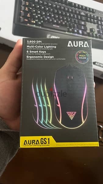 MSI gaming Keyboard and AURA gaming mouse for sale 3