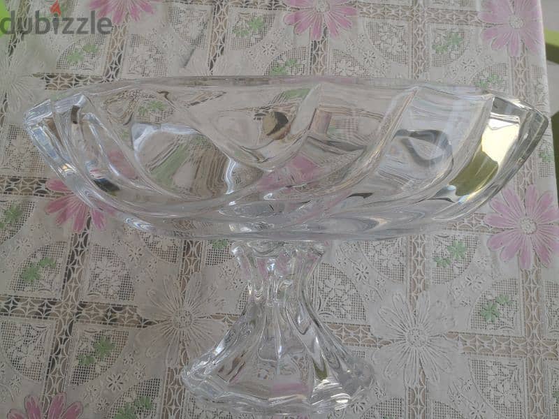 crystal stainless steel carafe tray bowl made in italy poland Czech 2
