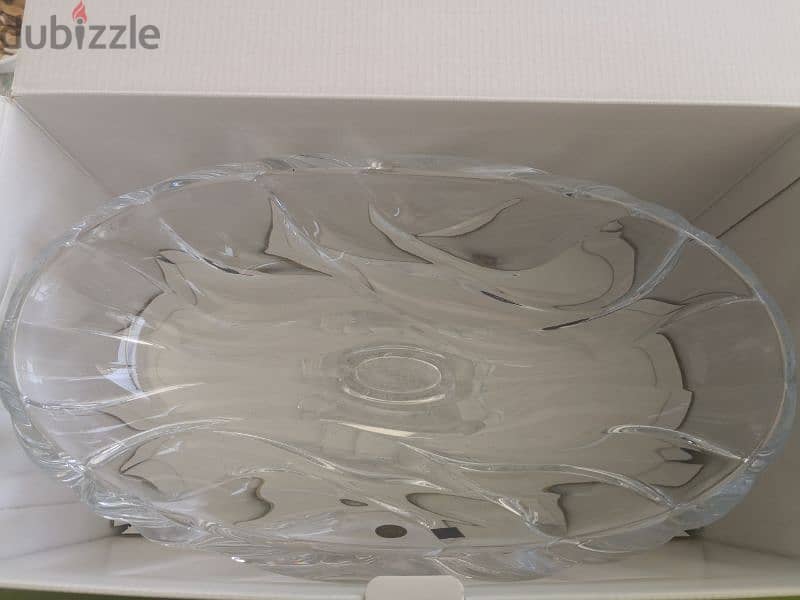 crystal stainless steel carafe tray bowl made in italy poland Czech 7