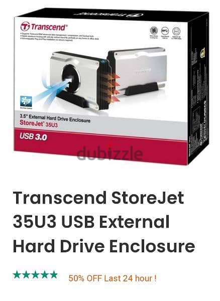 2 transcend storejet enclosure with 2 terra hard drive each like new 1