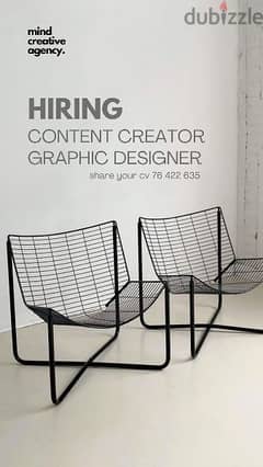 1 content creator & 1 graphic designer