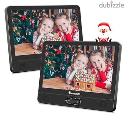 NAVISKAUTO 12" Portable Dual Screen DVD Player for Car