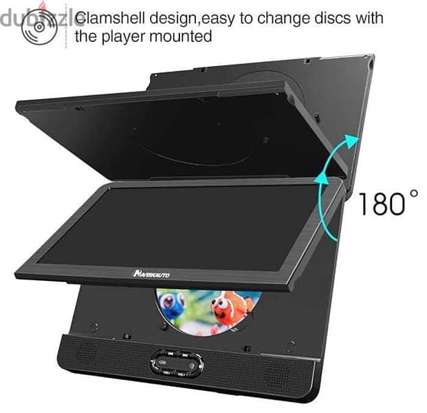 NAVISKAUTO 12" Portable Dual Screen DVD Player for Car 5