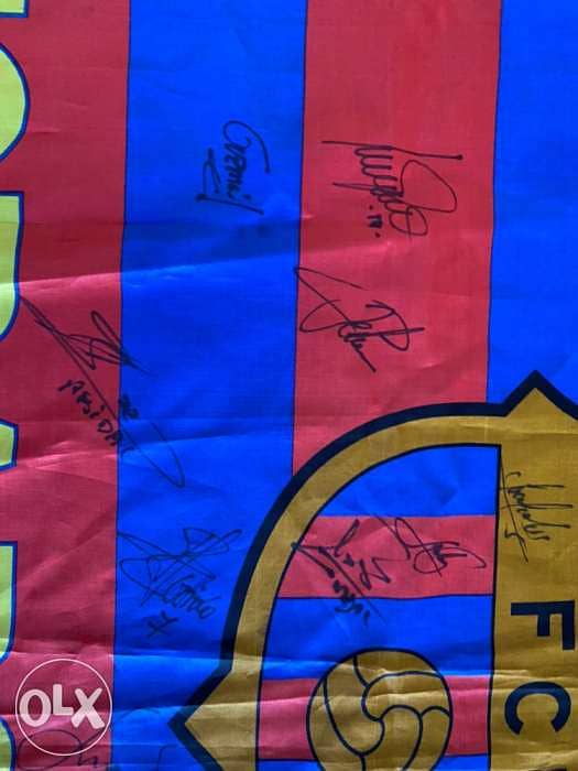 Barcelona Signed Flag 2