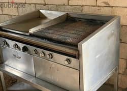 grill with table- غريل مع طاولته - فحم حجري