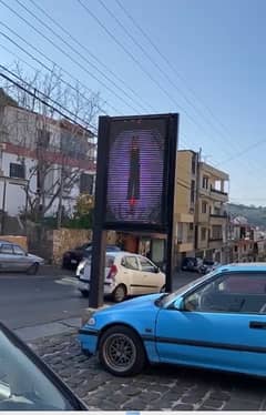 led screen double face wire less