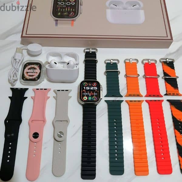 15$ SMART WATCH ULTRA 2 & 8 STRAPS + AIRBUDS PRO 2
WORKS ON PHONES 7