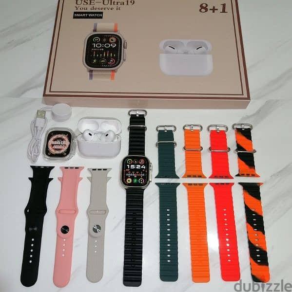 15$ SMART WATCH ULTRA 2 & 8 STRAPS + AIRBUDS PRO 2
WORKS ON PHONES 10