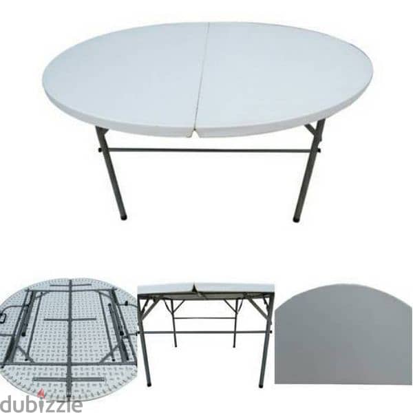 Round Folding table 0