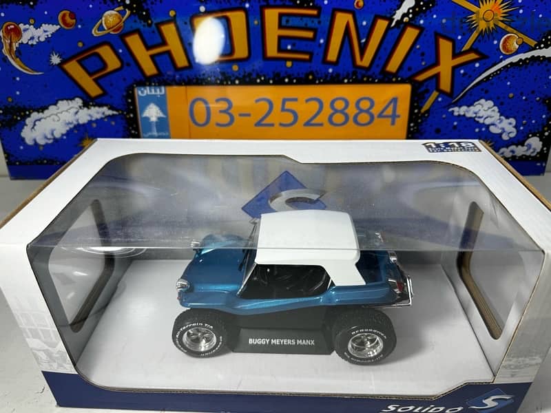 1/18 diecast Buggy Meyers Manx BLUE SOFT TOP VW 1.3 L Engine by Solido 3