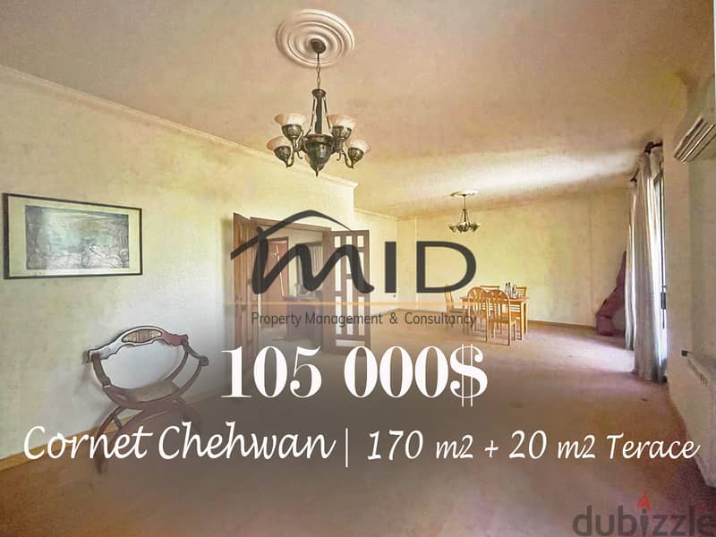 Cornet Chahwan | Fixer Upper 170m² + 20m² Terrace | MaintainedBuilding 1