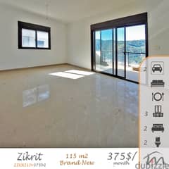 Zikrit | Brand New 115m² | 3 Balconies | Mountain View | 2 Parking