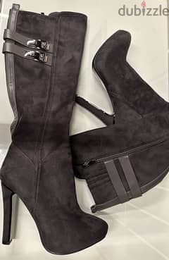 shoes, boot high heel, gray color, quality+++ 0